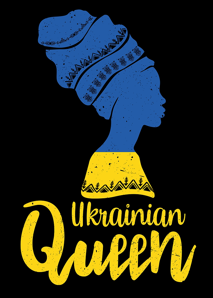 Ukrainian Queen Ukraine Flag Afro Roots