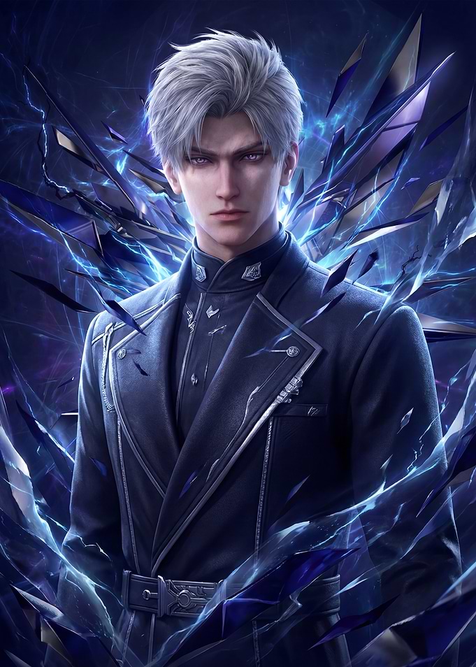 Anime Man in Dark Blue Uniform