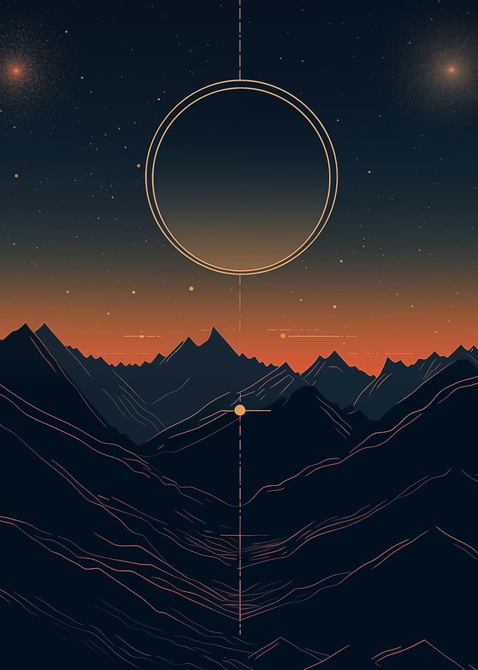 Abstract Mountain Landscape