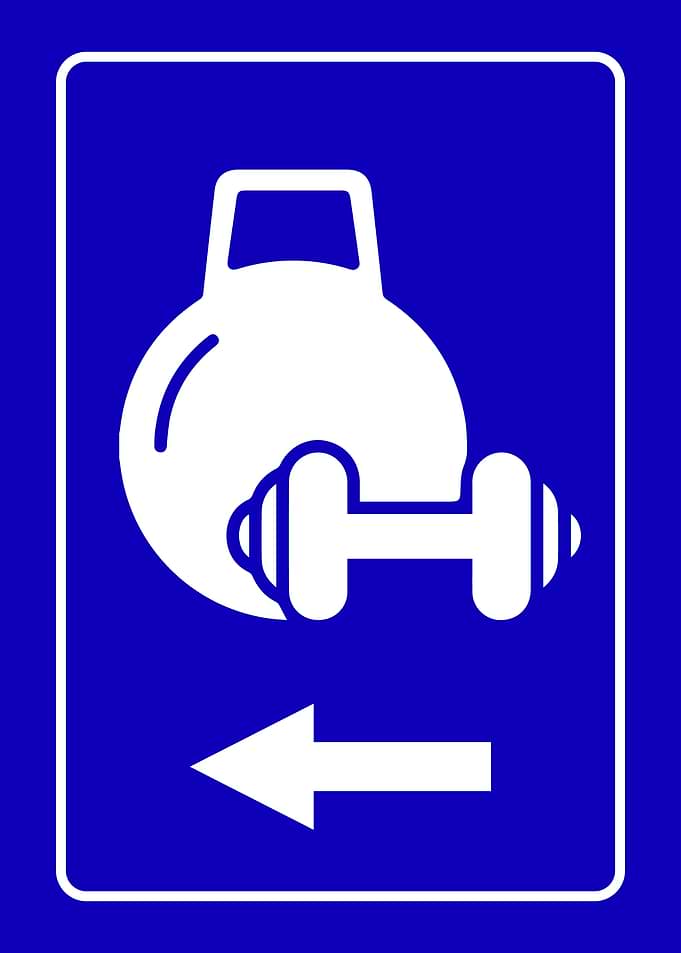 Gym Direction Sign
