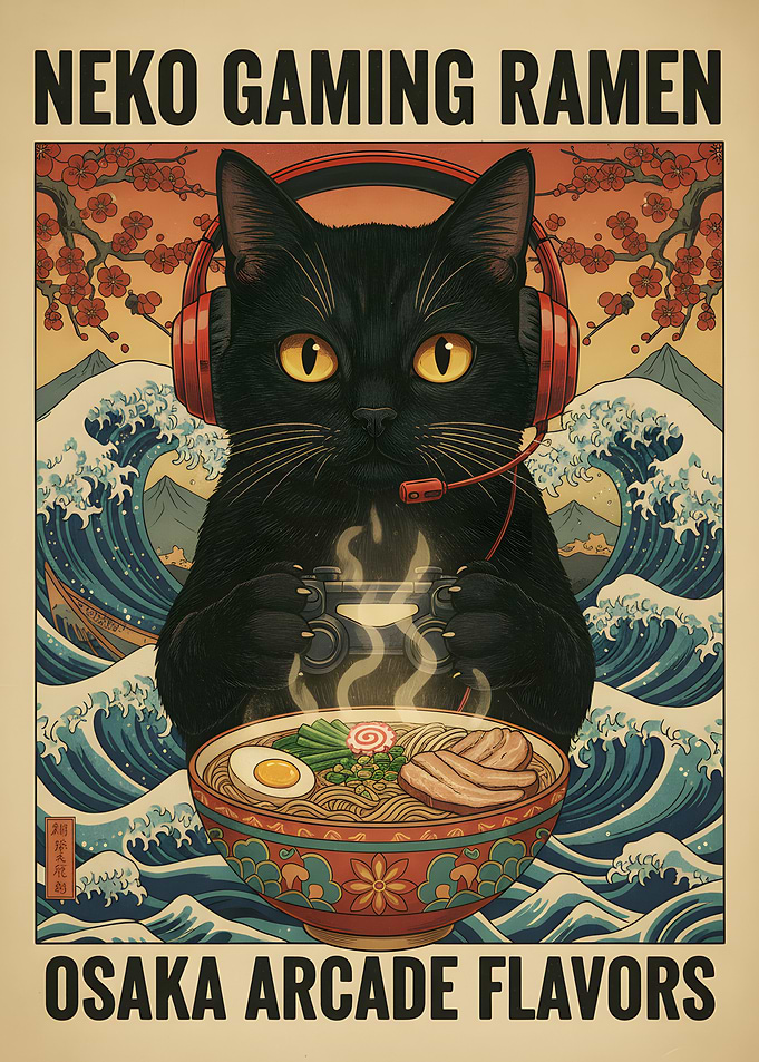 Neko Gaming Ramen Osaka Arcade Flavors