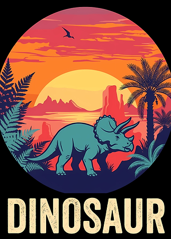 Dinosaur Landscape Illustration