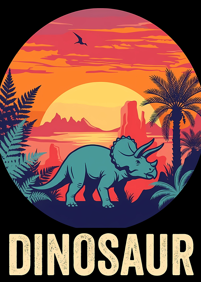 Dinosaur Landscape Illustration