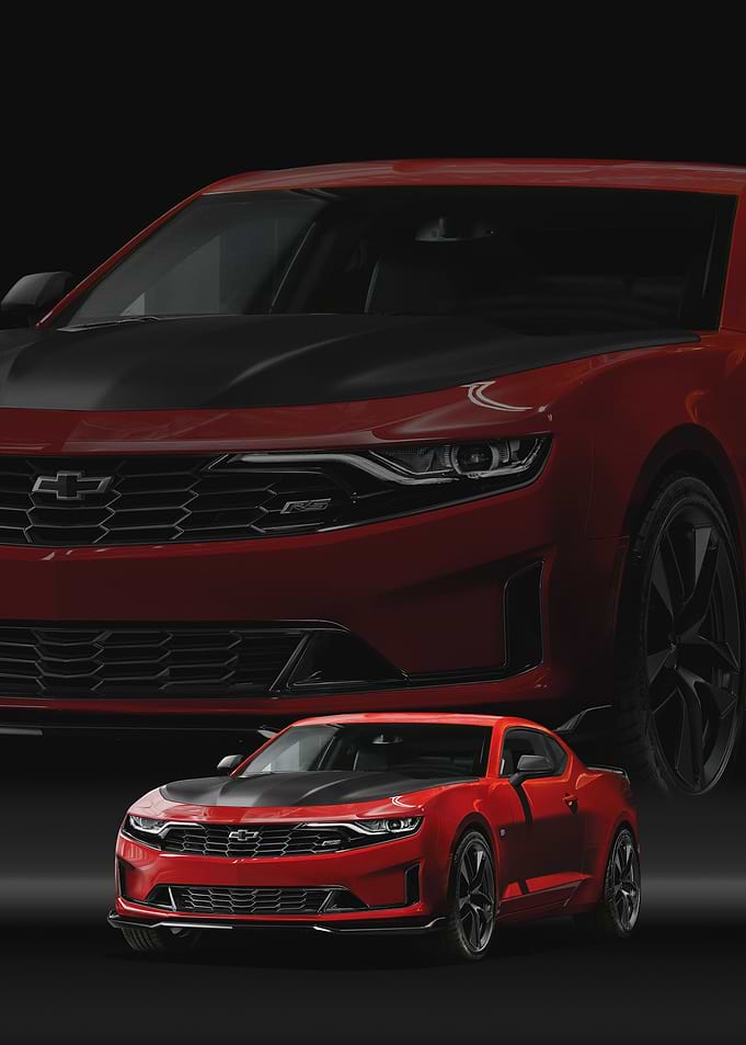 Red Chevrolet Camaro