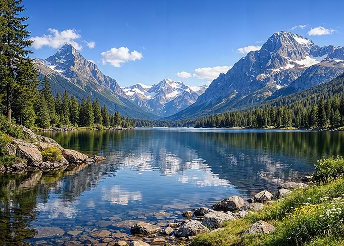 Mountain Lake Landscape