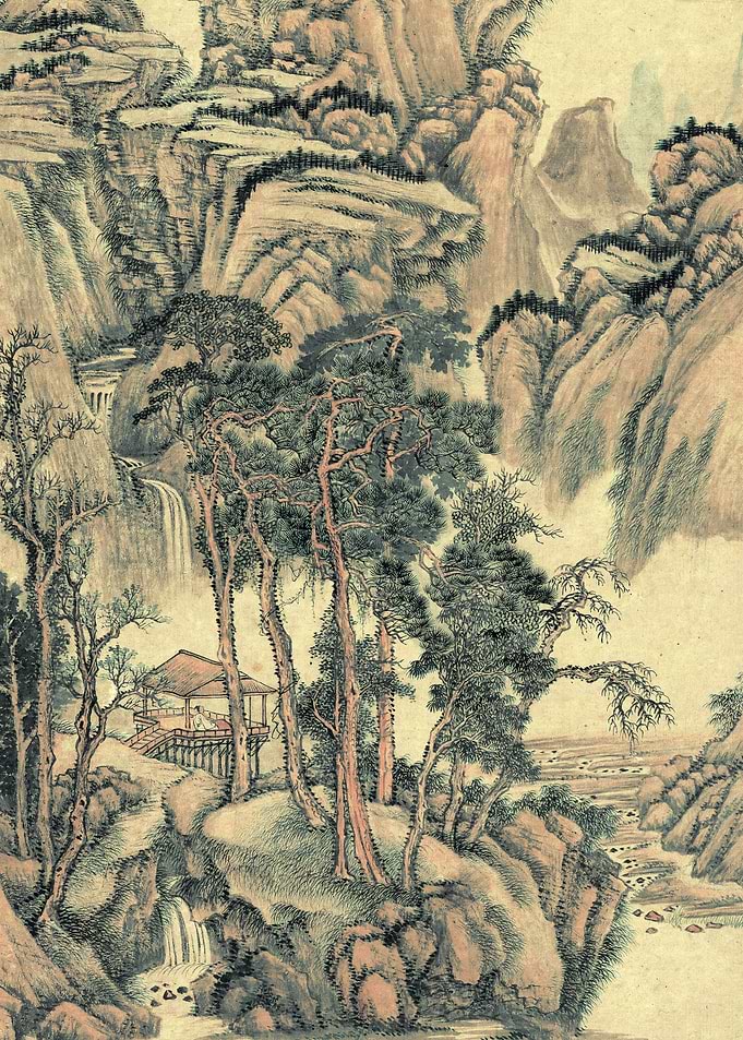 Chinese Mountains Landscape Painting Wang Hui