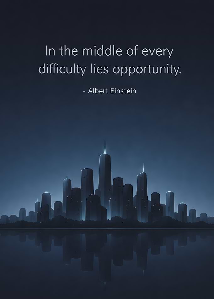 Opportunity in Difficulty: Cityscape Reflection