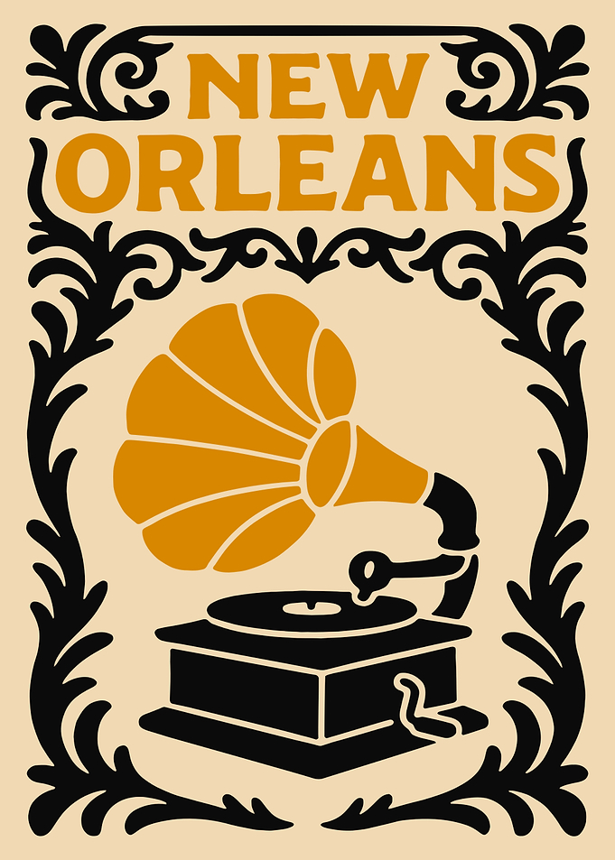 New Orleans Vintage Phonograph Art