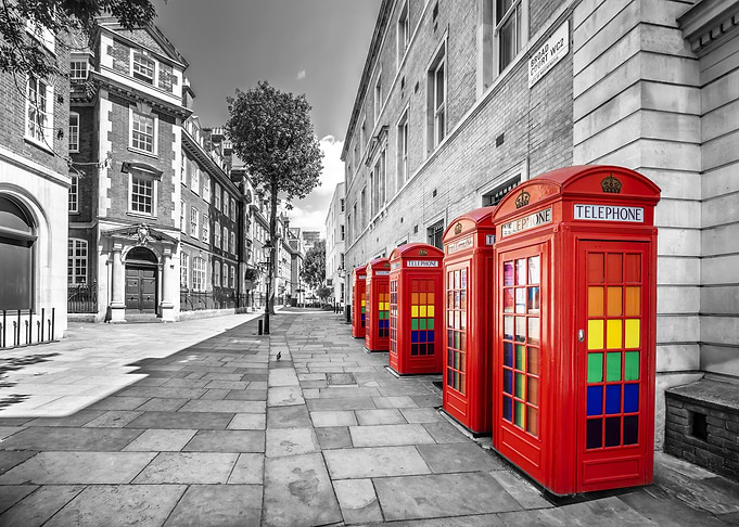 LONDON Pride on the streets - colorkey