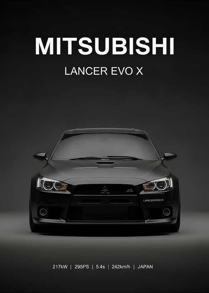 Mitsubishi Lancer EVO X Car Portrait