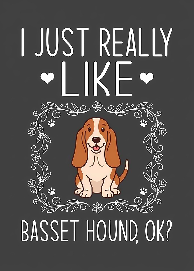 I Like Basset Hound Cartoon