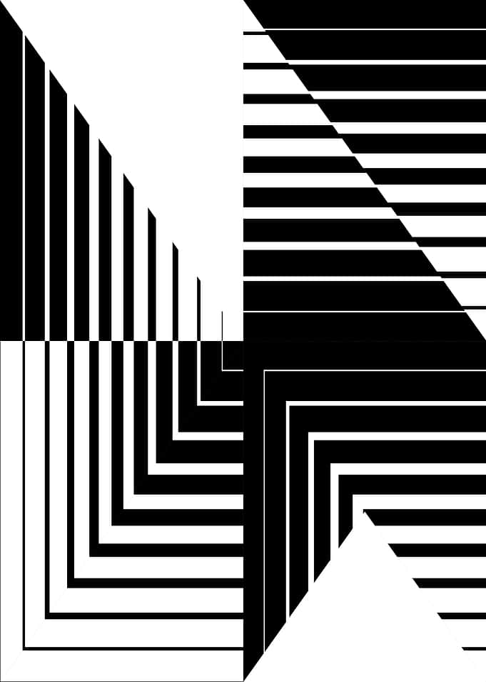 Abstract Black and White Geometric Design