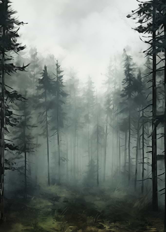 Misty Forest Landscape
