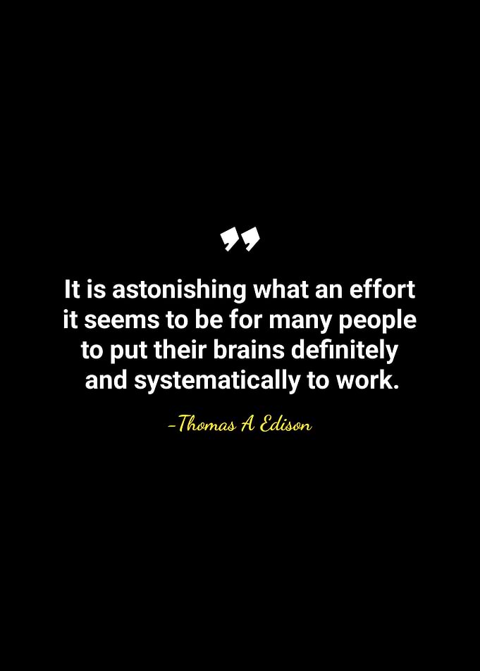 Thomas Edison Quote on Effort