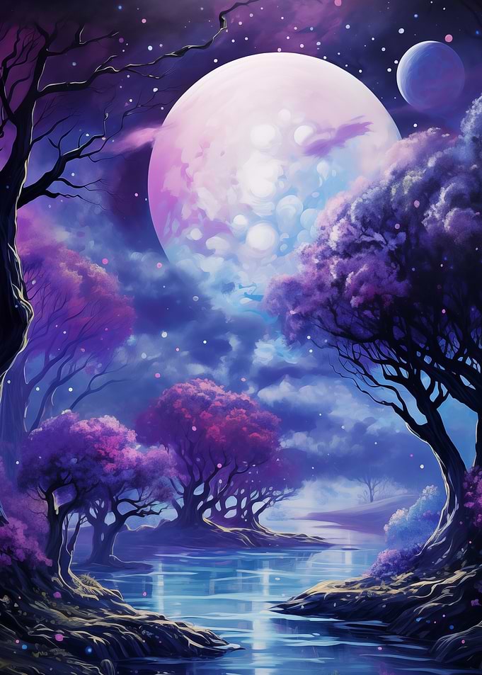 Purple Fantasy Landscape