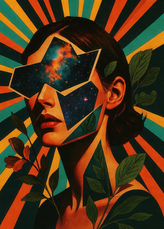 Surreal Portrait with Space and Nature