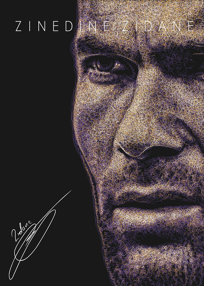 Zinedine Zidane Portrait Art