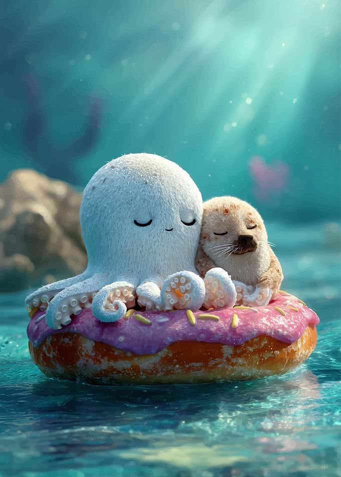 Octopus and Seal on Donut