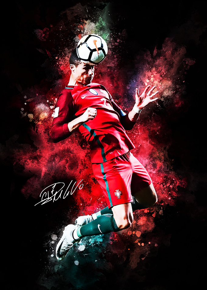Cristiano Ronaldo Soccer Player Portrait