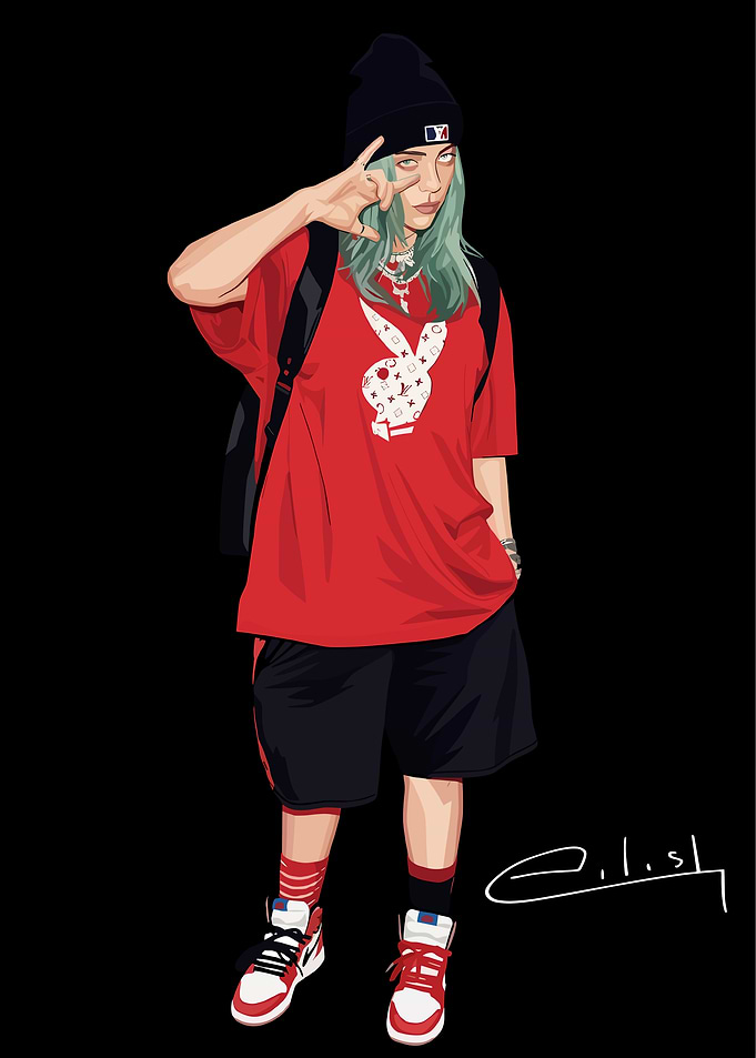 Billie eilish vector