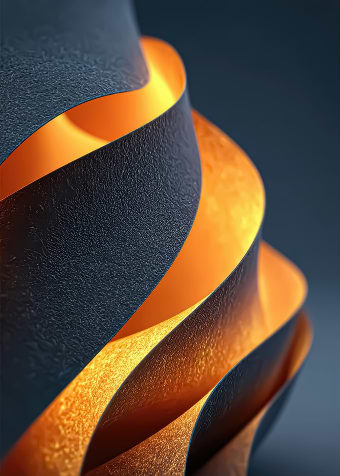 Abstract Blue and Gold Swirl