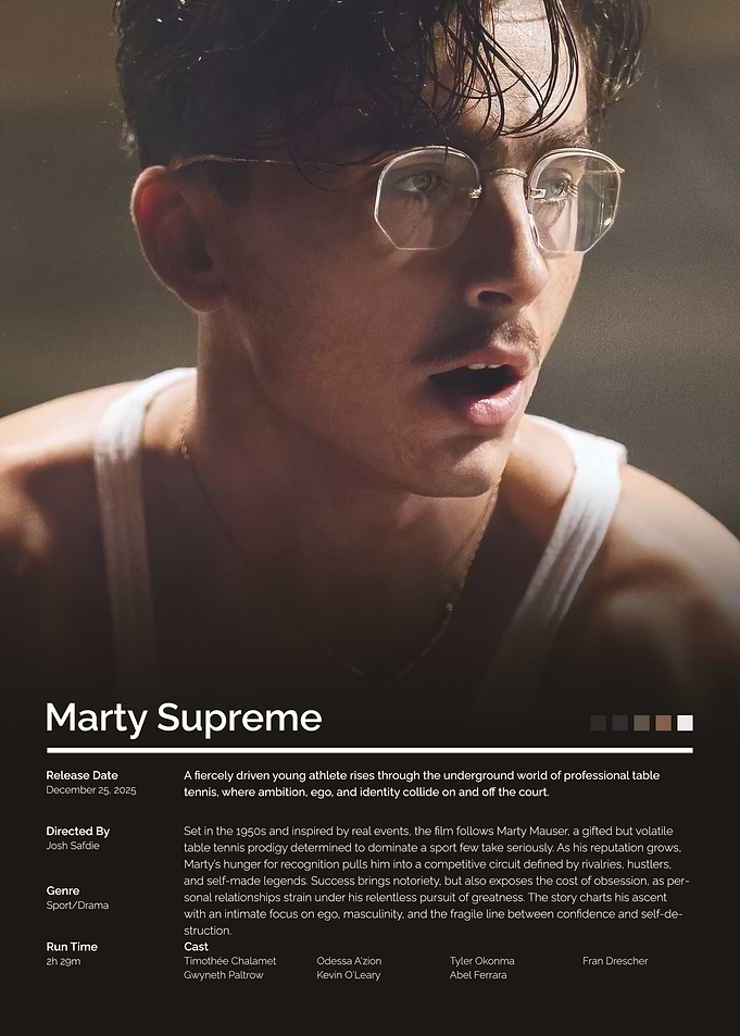 Marty Supreme Movie Poster