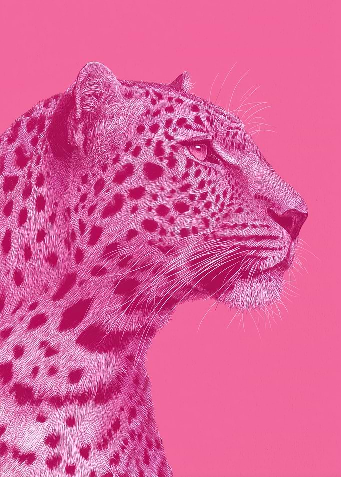 Pink Leopard Portrait