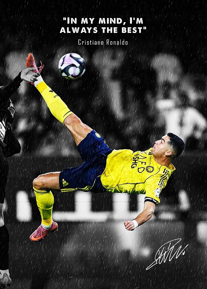 Cristiano Ronaldo Bicycle Kick Poster