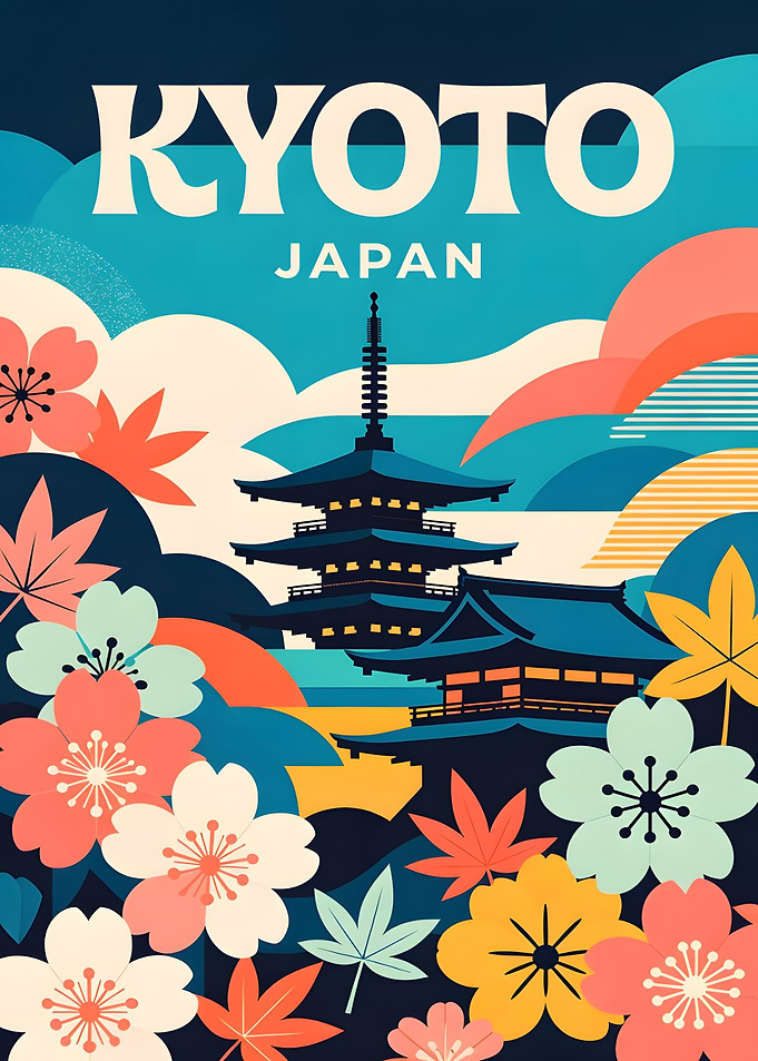 Kyoto Japan Travel Poster