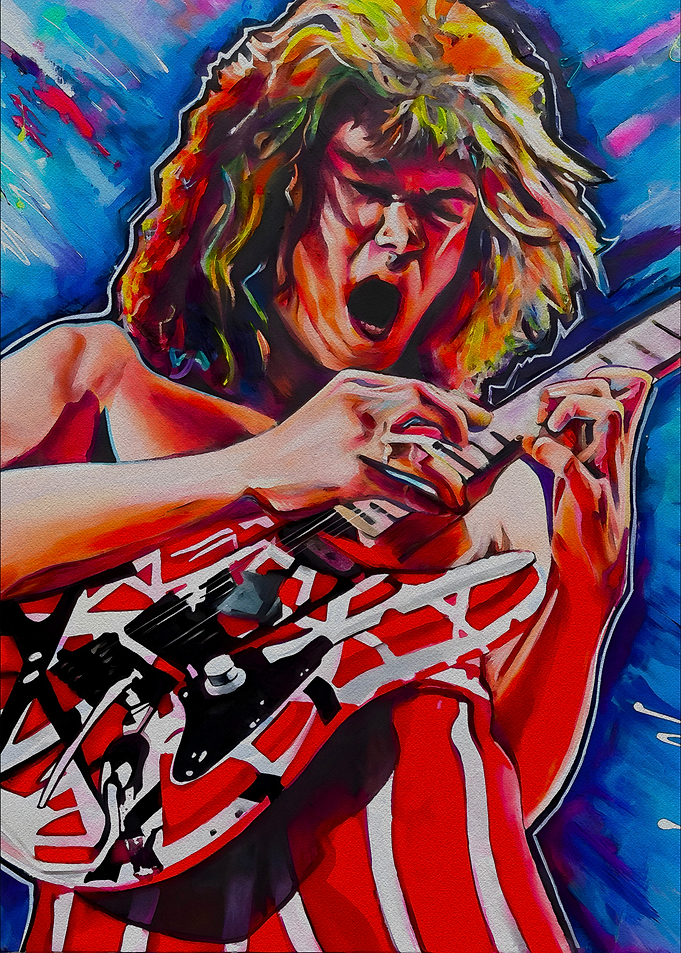 Eddie Van Halen Guitar Painting