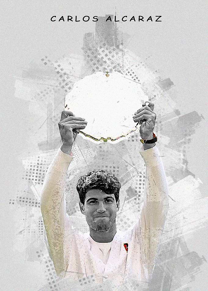 Carlos Alcaraz Champion Art