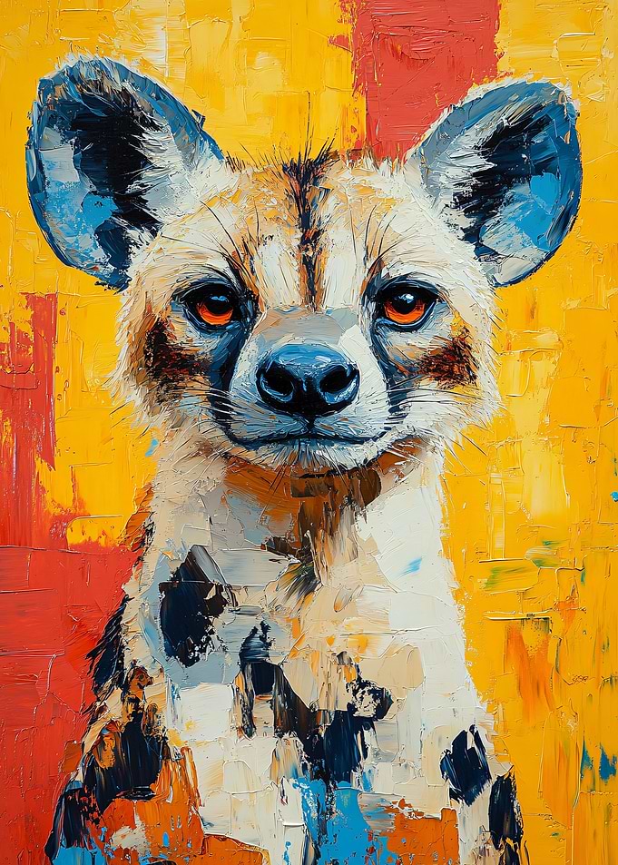 Hyena Portrait Painting
