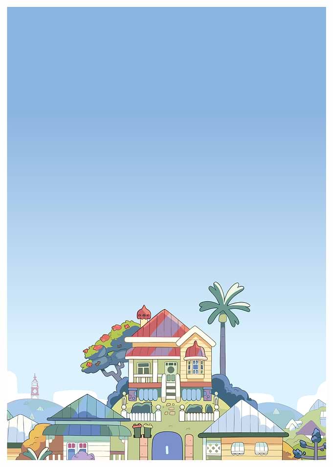 Cartoon House on a Hill