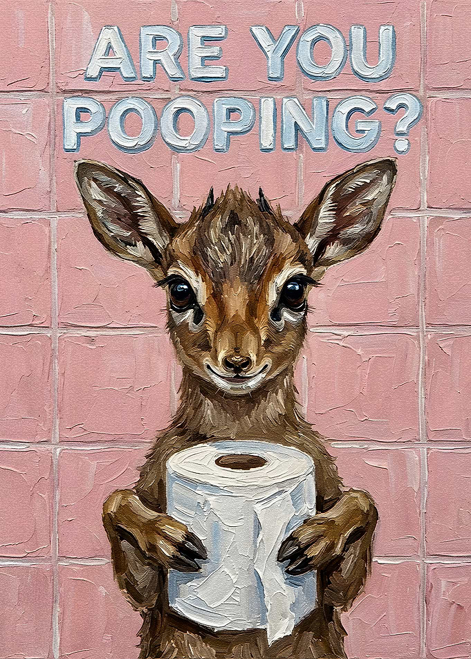 Dik-dik with Toilet Paper Painting