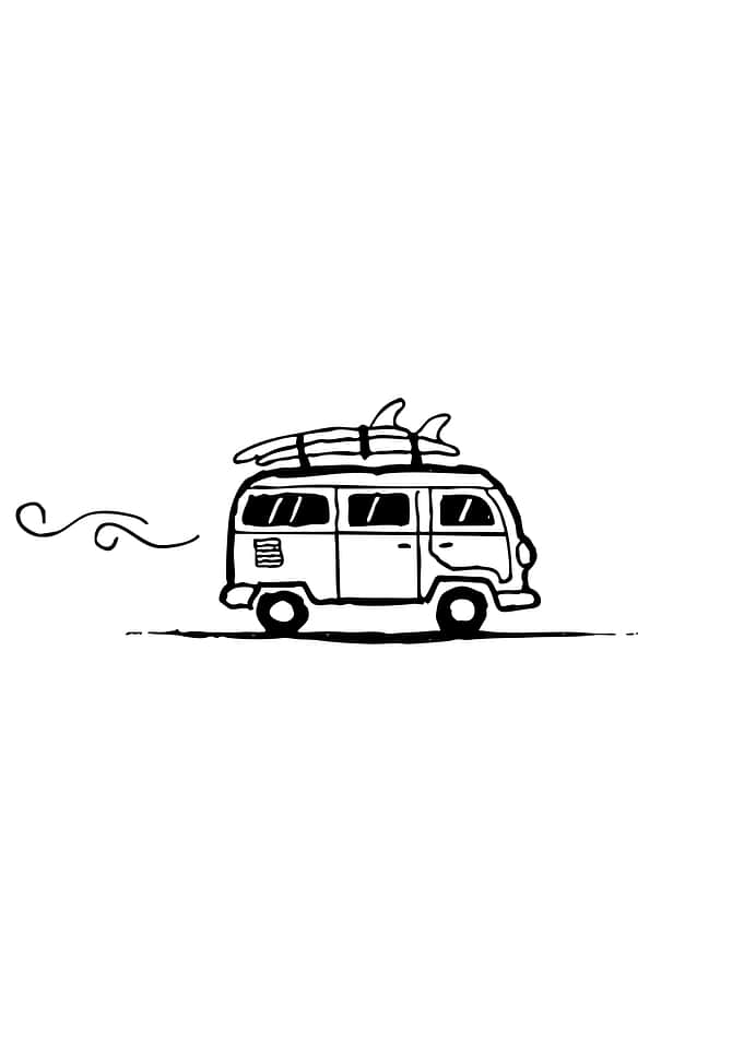 Surf Van Illustration