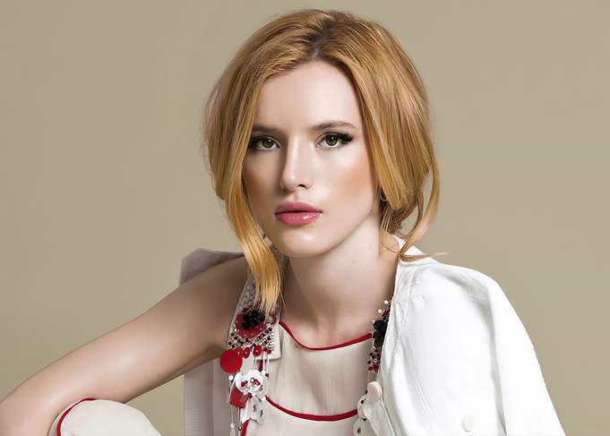 Bella Thorne Portrait with Red Accents