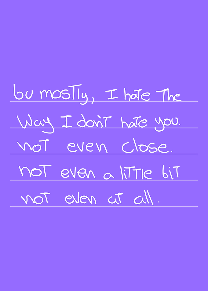I Hate The Way I Don't