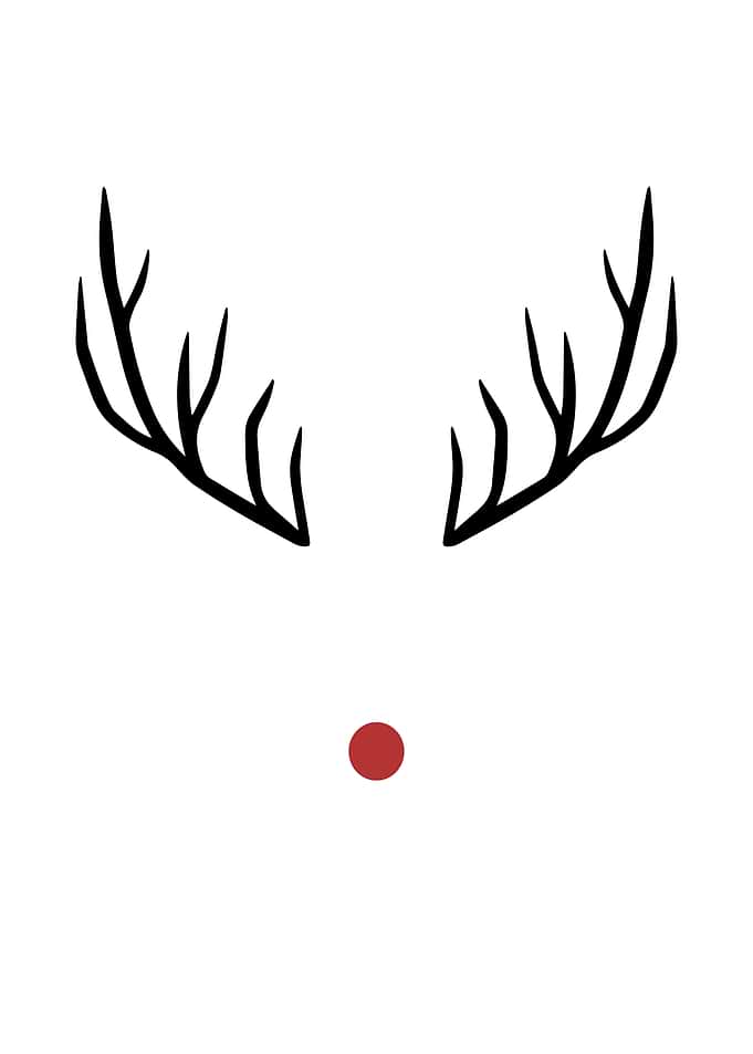 Rudolph Minimalist Christmas Icon
