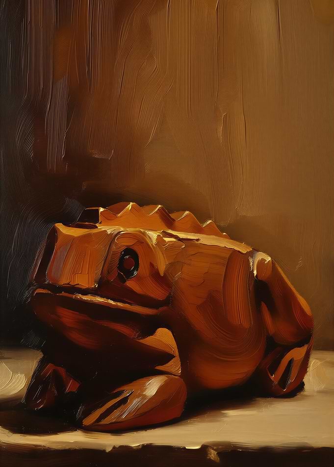 Wooden Frog Painting