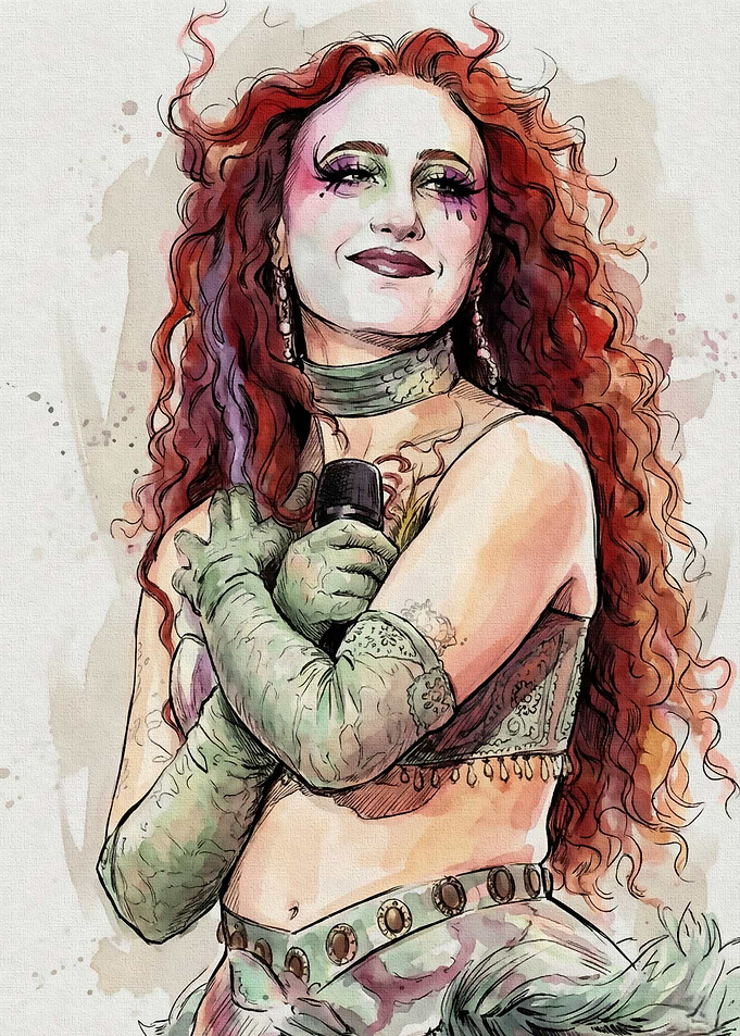 Florence Welch Watercolor Portrait