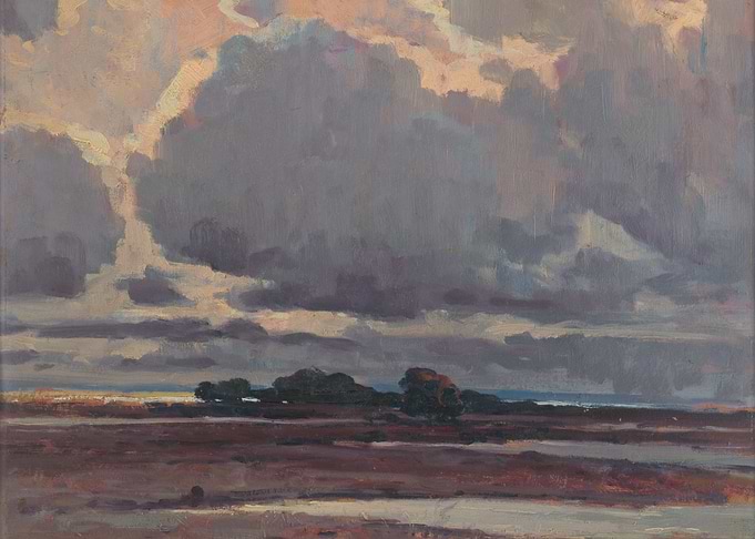 Cloudy Landscape Painting