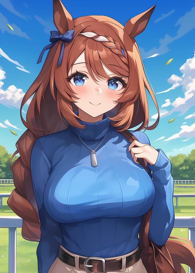 Anime Girl Super Creek Horse Ears Portrait