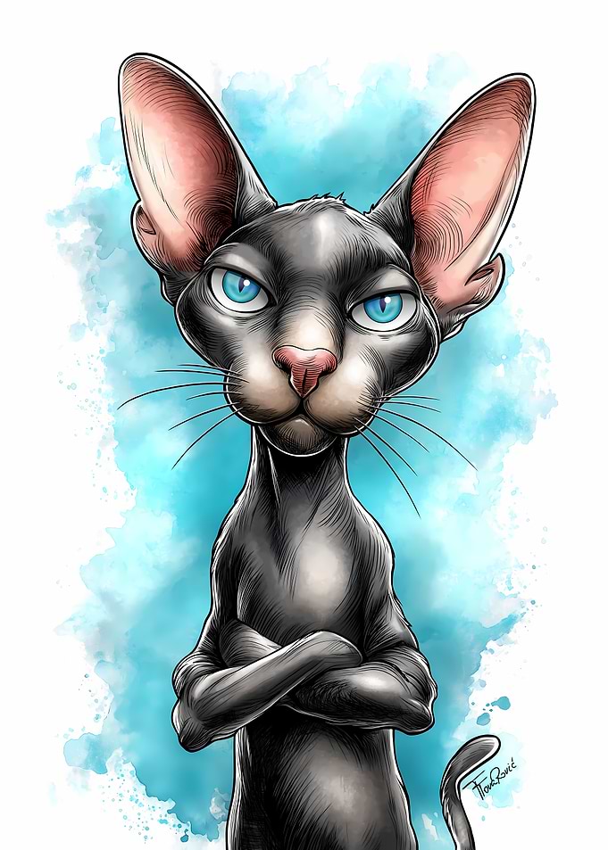 Cartoon Cat Caricature