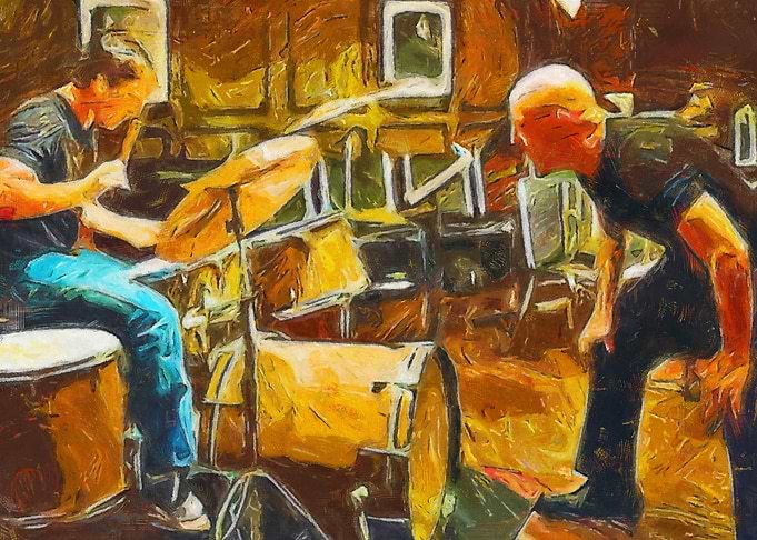 Drummers in Action: Whiplash Expressive Musical Art