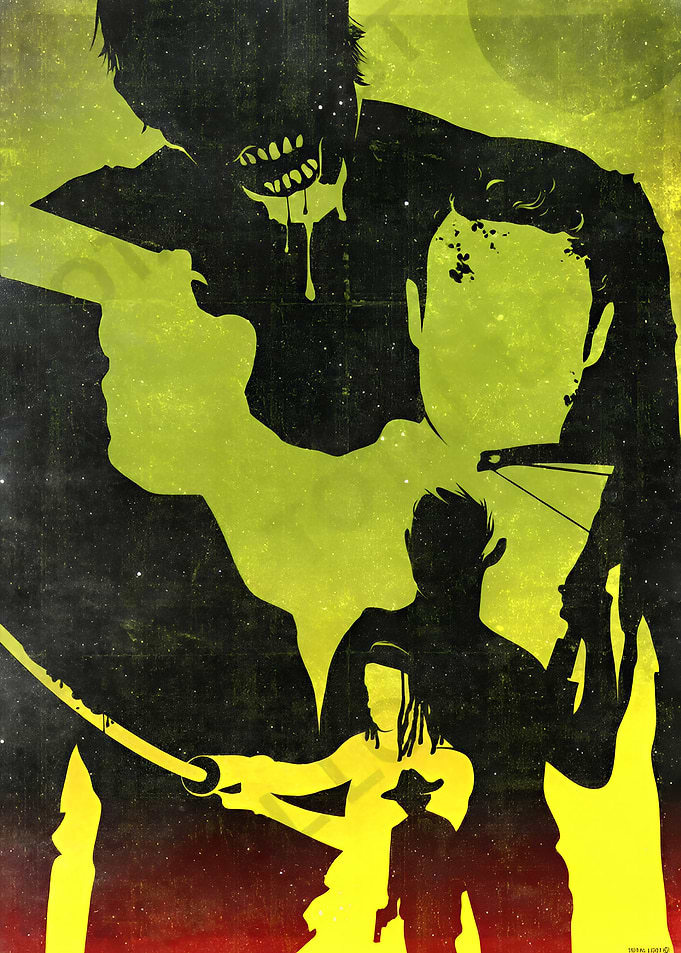 The Walking Dead Silhouette Poster