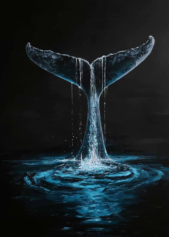 Whale Tail Plunge Painting