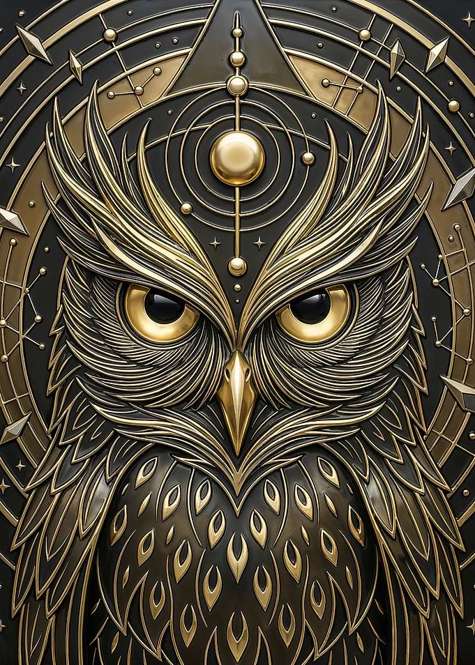Golden Celestial Owl