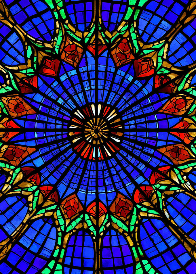 Stained Glass Window Abstract Pattern