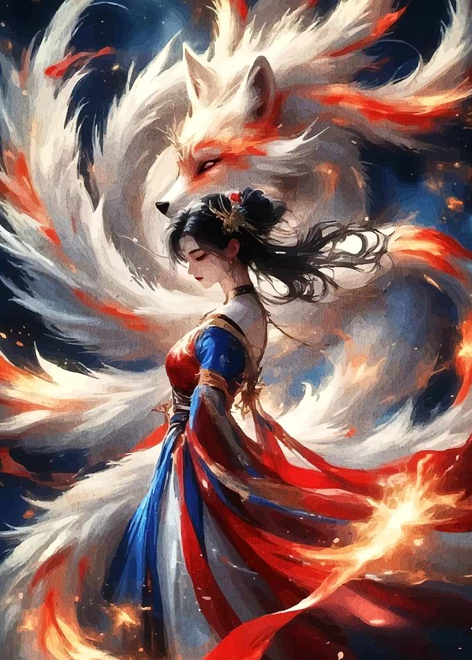 Woman with Nine-Tailed Fox Spirit