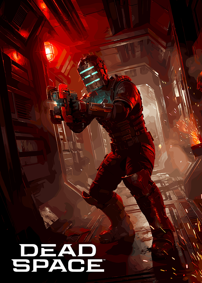 Dead Space character in action pose
